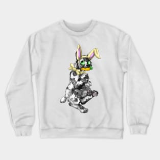 Bobtail BunnyCat: Salt & Pepper (Yellow) Crewneck Sweatshirt